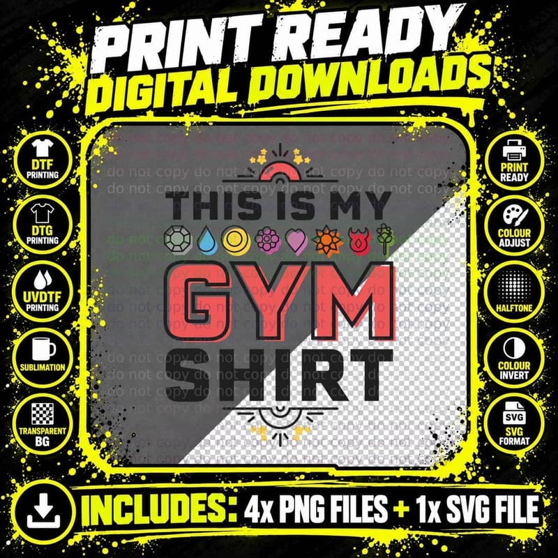 This Is My Gym T-Shirt Png SVG Digital Bundle