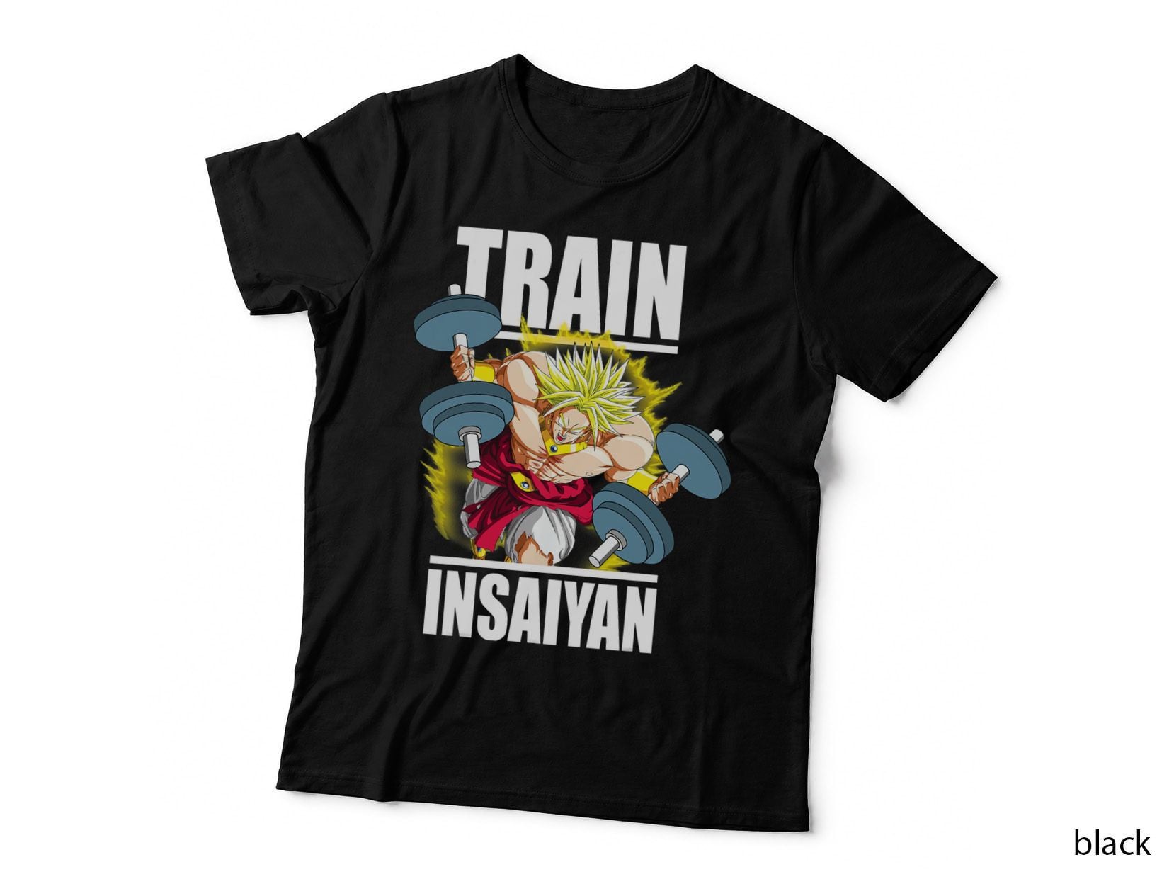 Train Insaiyan, Lifting - Anime Gym and Workout Motivational T-Shirt