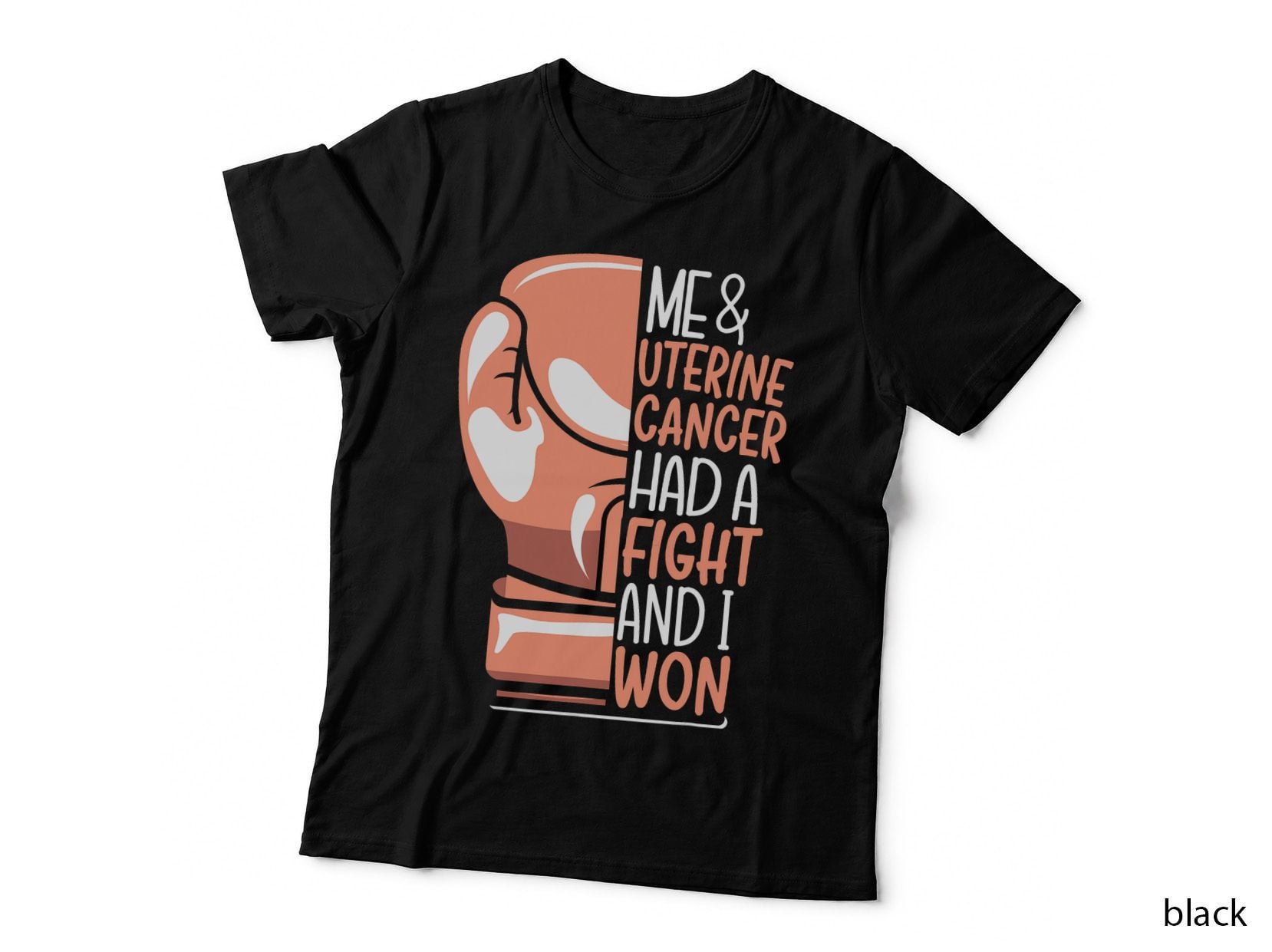 Uterine Cancer Awareness Boxing Gloves T-Shirt