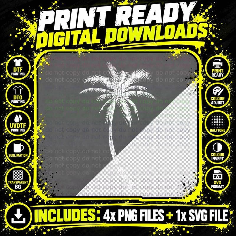 Vintage Fiji Rugby Palm Gift Fijian Rugby Football Top Png SVG Digital Bundle