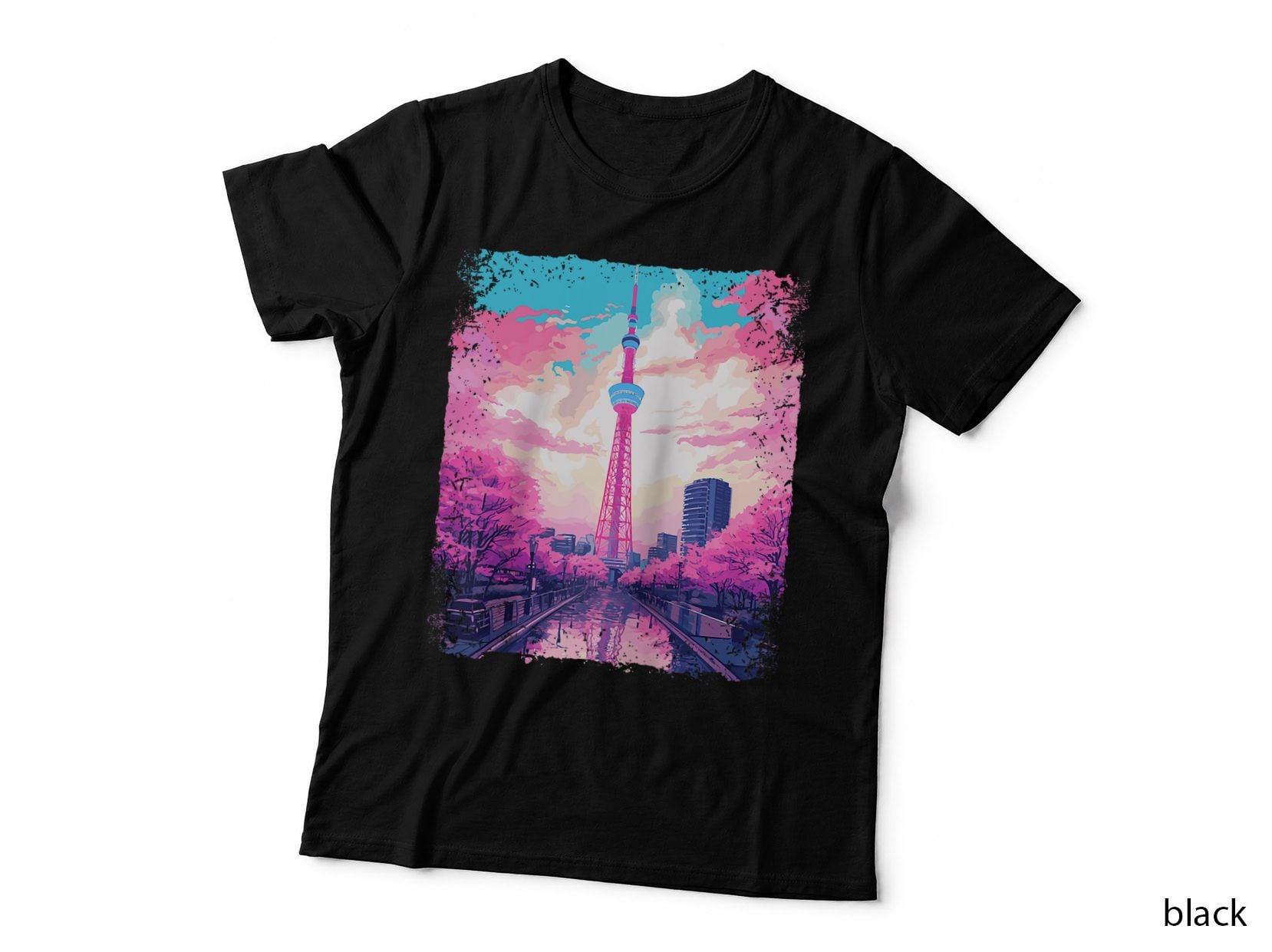 Aesthetic Skytree Tokyo Japan Vaporwave Japanese Sight Gift T-Shirt