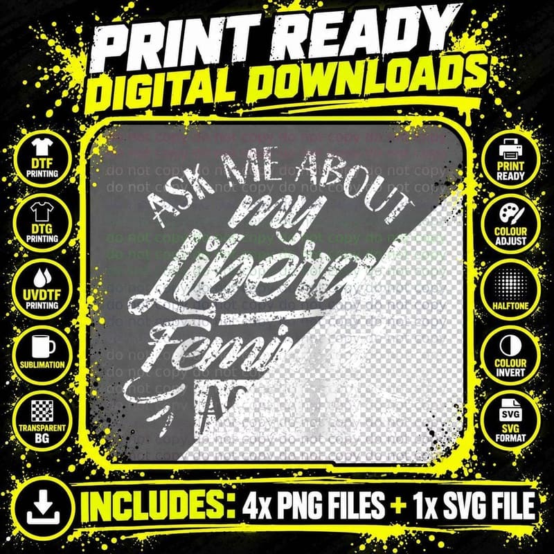 Ask Me About My Liberal Feminist Agenda Female Feminism Png SVG Digital Bundle