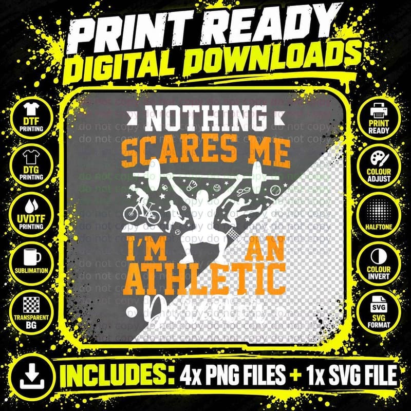 Athletic Director Games School Coaches University Sports Png SVG Digital Bundle