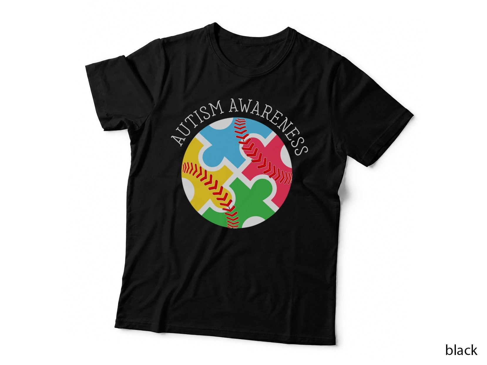 Autism Awareness Autism Support Baseball T-Shirt