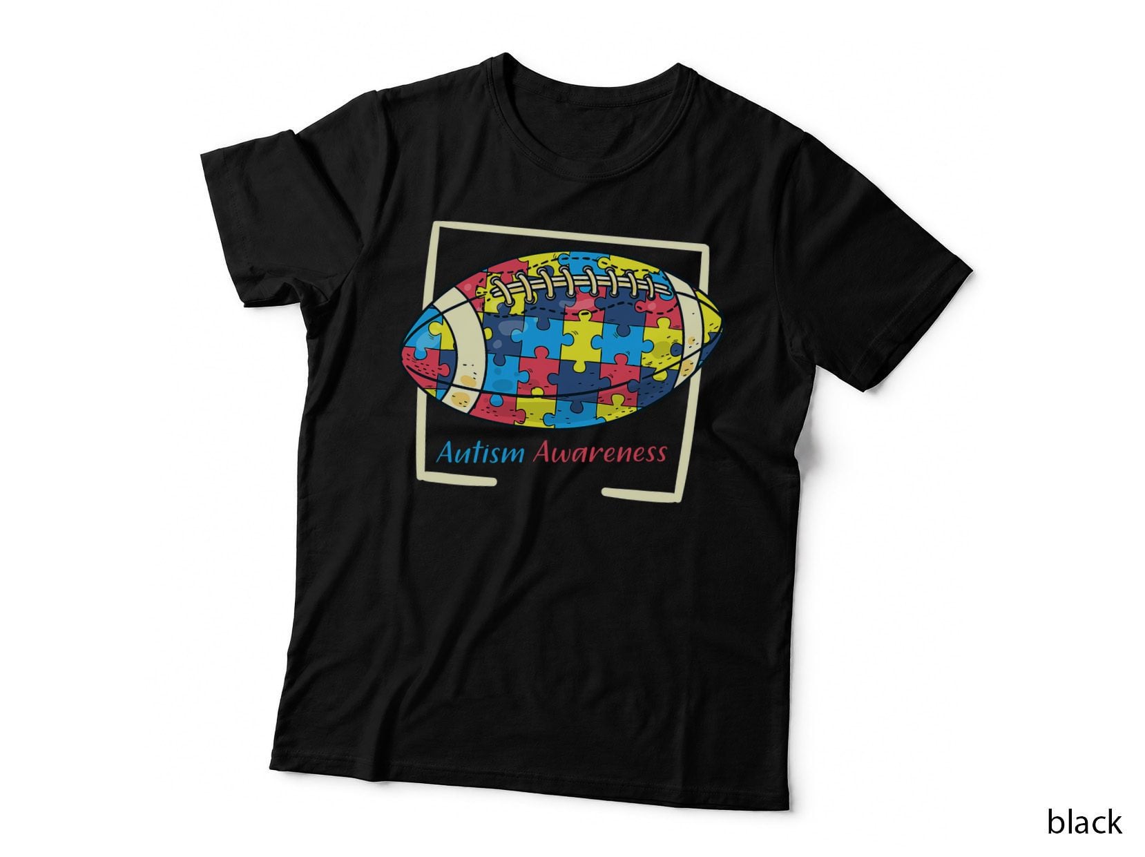 Autism Awareness Autism Support Men Women Football T-Shirt