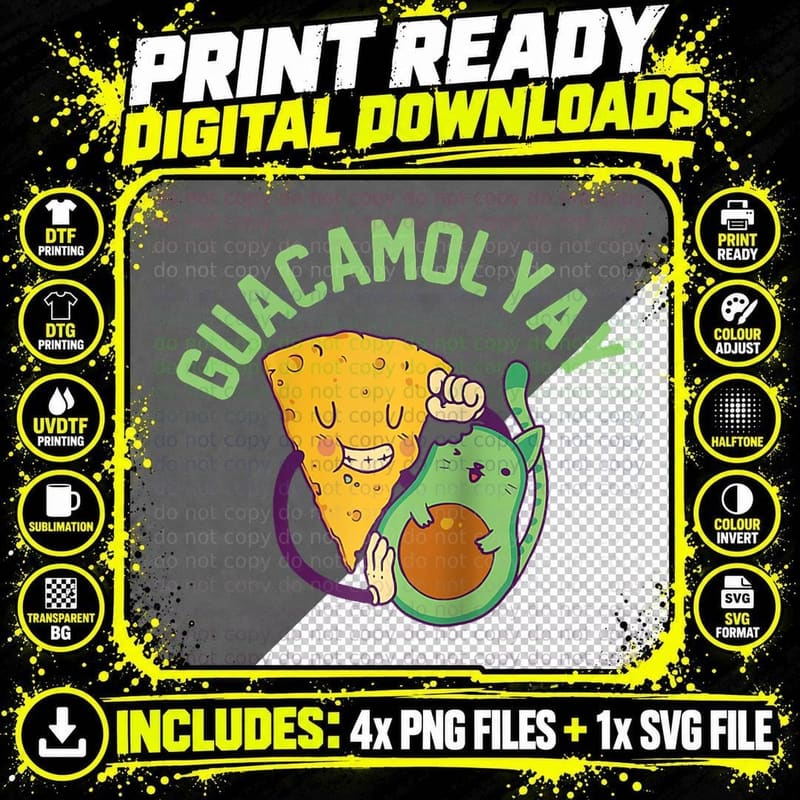 Avocado Lover Healthy Fruit Guacamole Vegetarian Vegan Png SVG Digital Bundle