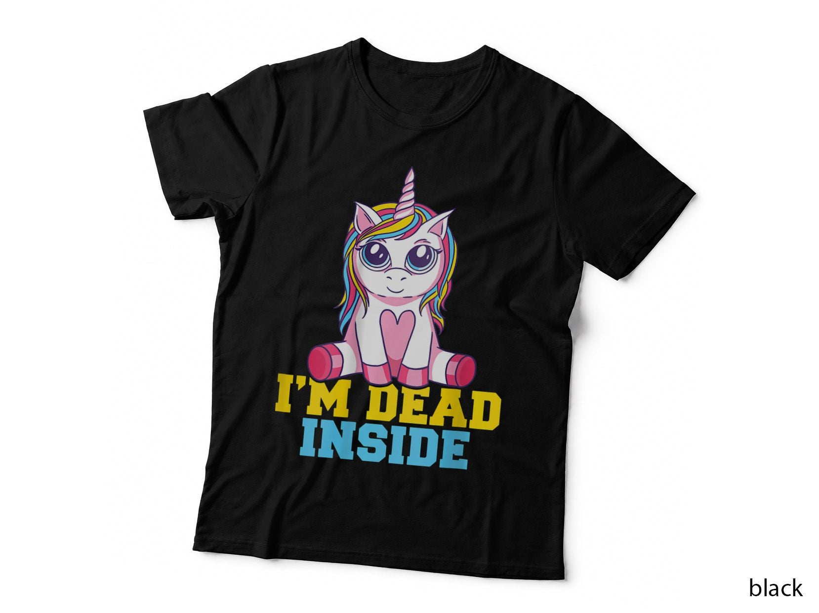 Backprint I M Dead Inside Unicorn Classic T-Shirt
