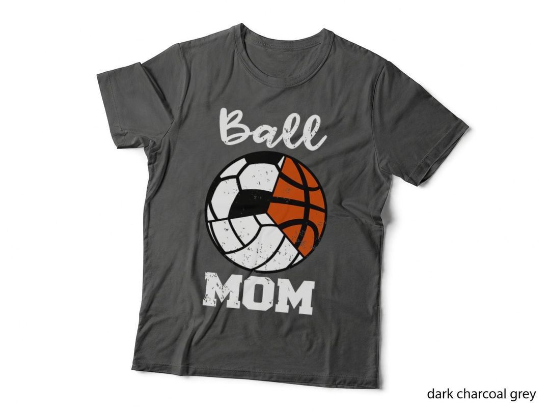 Ball Mom Funny Soccer Volleyball Basketball Mom T-Shirt