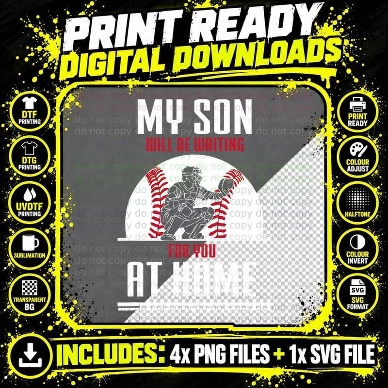 Baseball Catcher Sport Team Coach Gift T-Shirt Png SVG Digital Bundle
