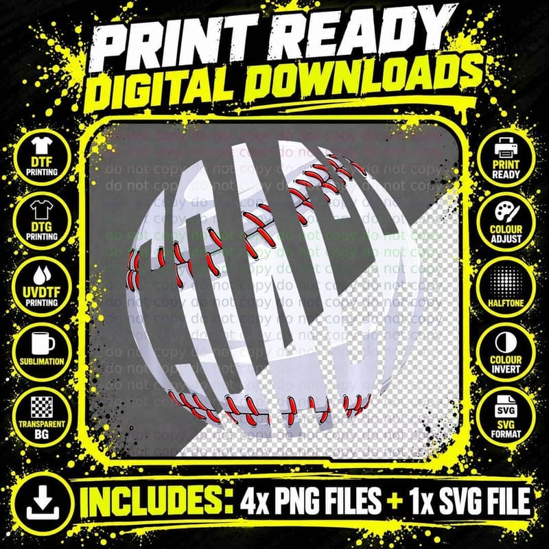 Baseball Fan Coach Vintage Coaches Player Baseball Lover Png SVG Digital Bundle