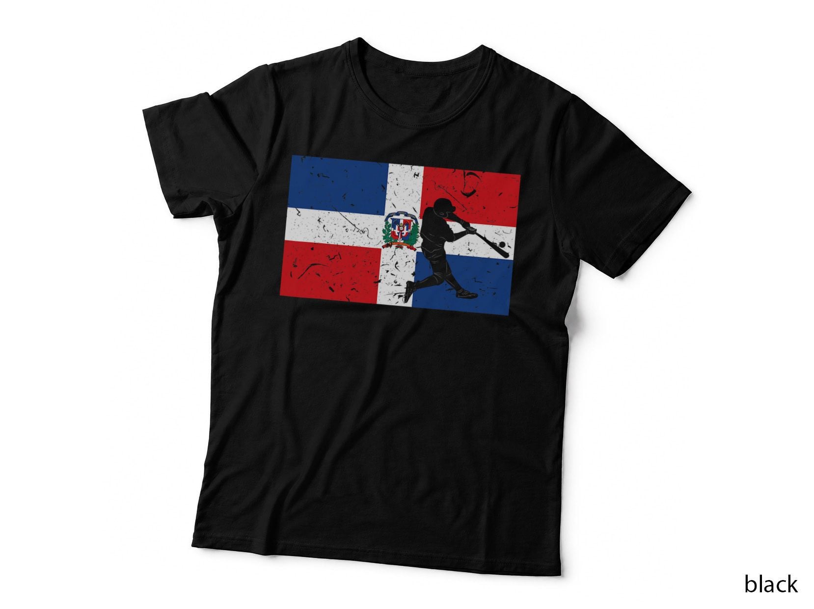 Baseball League Dominican Republic National Flag T-Shirt