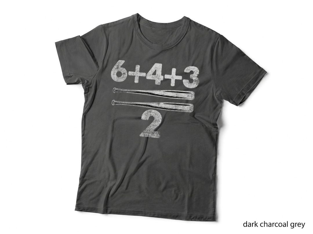 Baseball Math 6 4 3 2 Double Play Cute Softball Gam T-Shirt