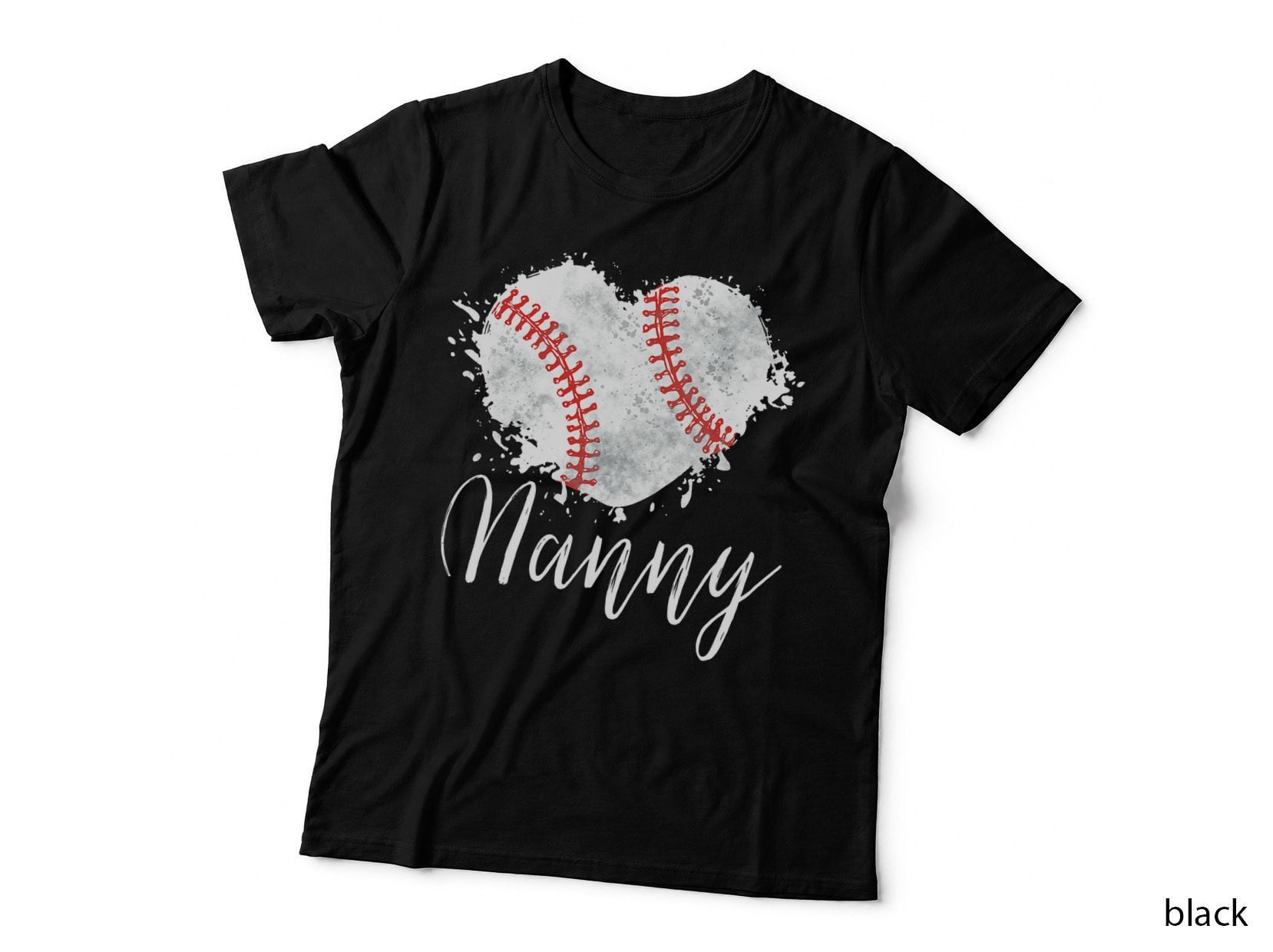 Baseball Nanny Baseball Love Heart T-Shirt