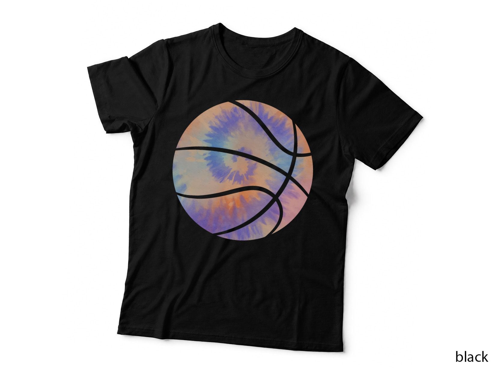 Basketball Tie Dye Colorful Rainbow Basketball Player Lover T-Shirt