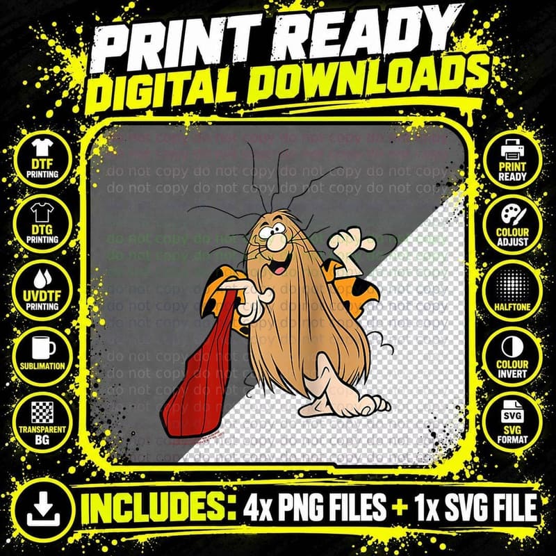 Captain Caveman Captain Caveman Just Chilling T-Shirt Png SVG Digital Bundle