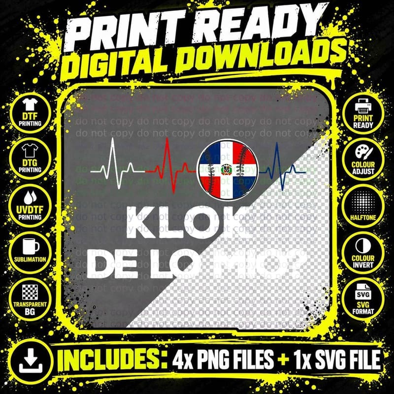 Dominican Flag RD Dominican Republic Baseball Dimelo Png SVG Digital Bundle
