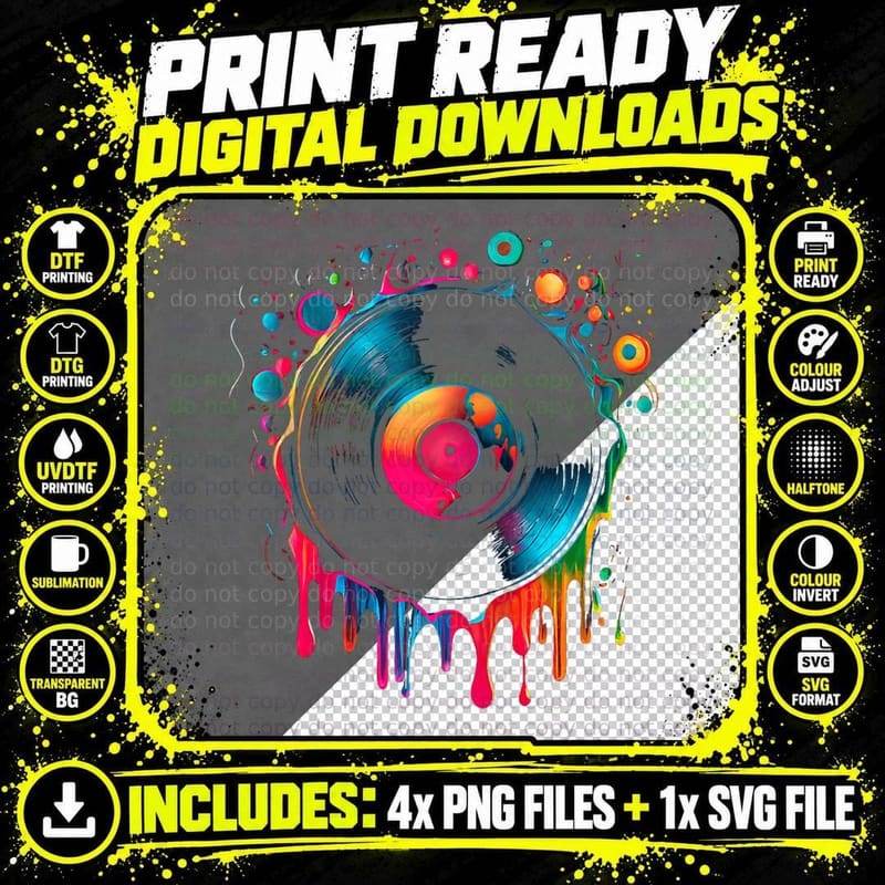 Eighties Disco Costume Party Theme Party Retro 80s Png SVG Digital Bundle