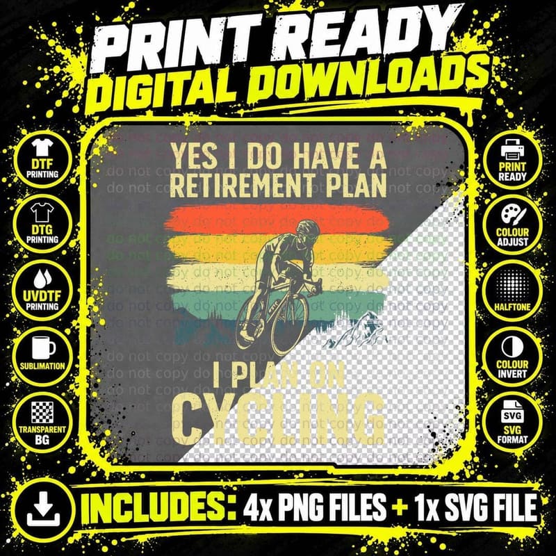 Funny Cycling Art for Men Women Bicyclist Bike Racing Png SVG Digital Bundle