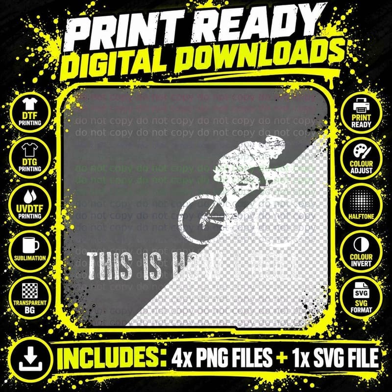 Funny Cycling, This Is How I Roll Bike Gift T-Shirt Png SVG Digital Bundle