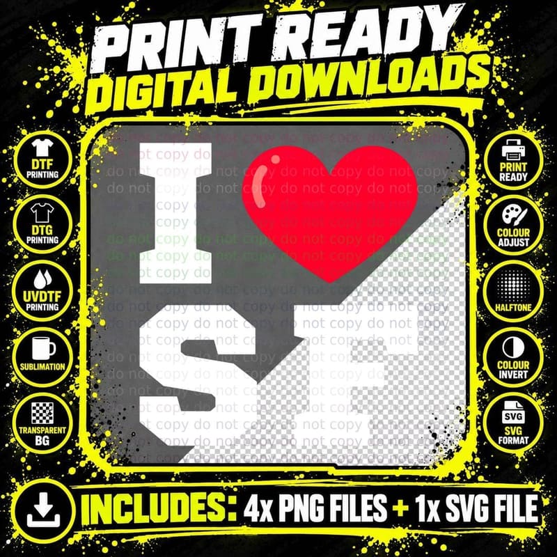 I Heart SF Athletic Font Hoodie T-Shirt Png SVG Digital Bundle