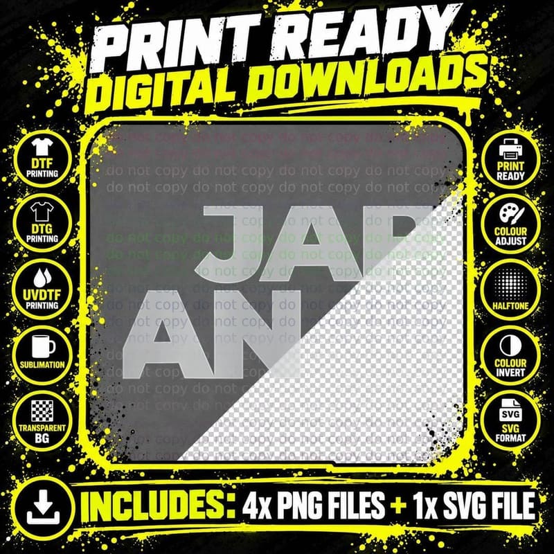 Japan Classic Design, Fashion Apparel, Fashion T-Shirt Png SVG Digital Bundle