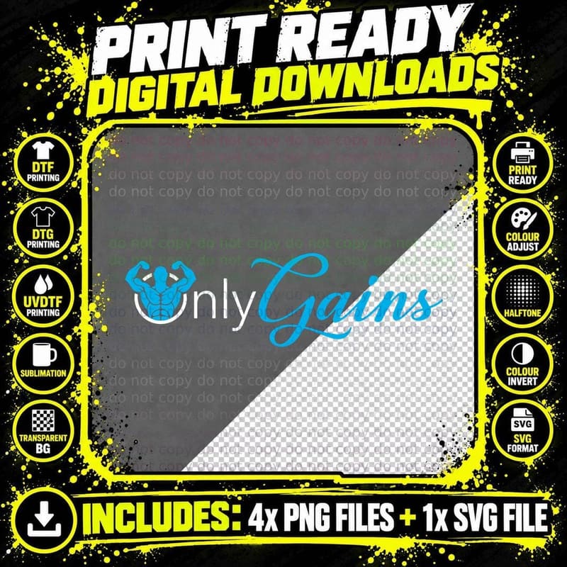 Only Gains Funny Gym Pullover Hoodie, Gym Workout Png SVG Digital Bundle