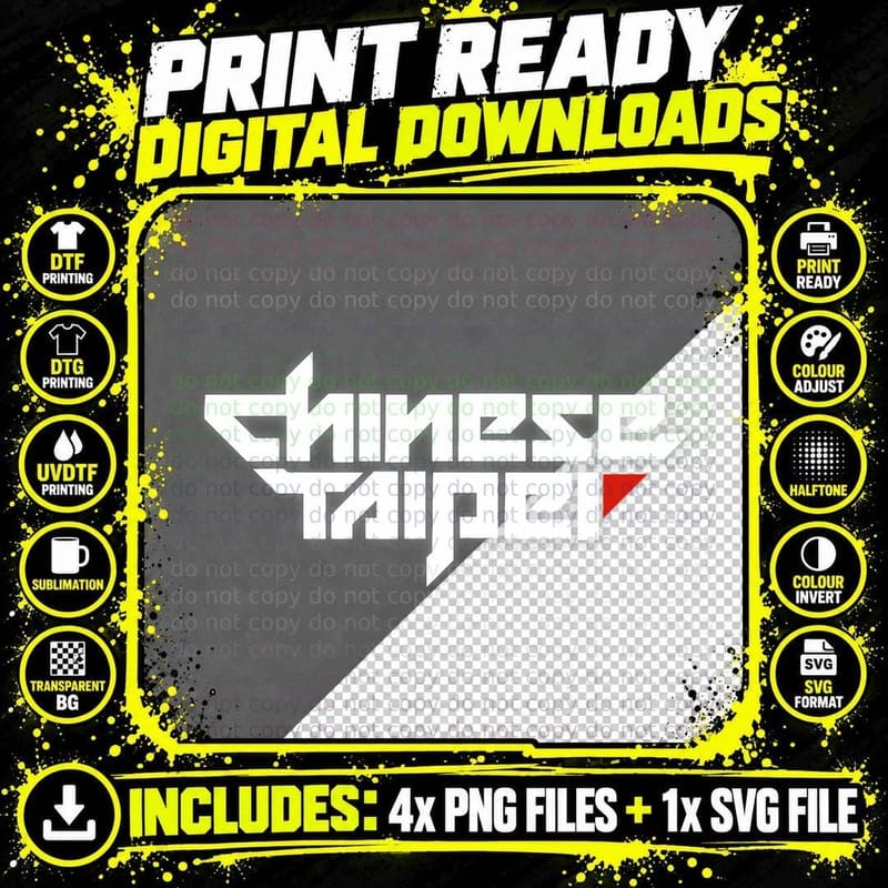 Taiwan Chinese Taipei Basketball T-Shirt Png SVG Digital Bundle