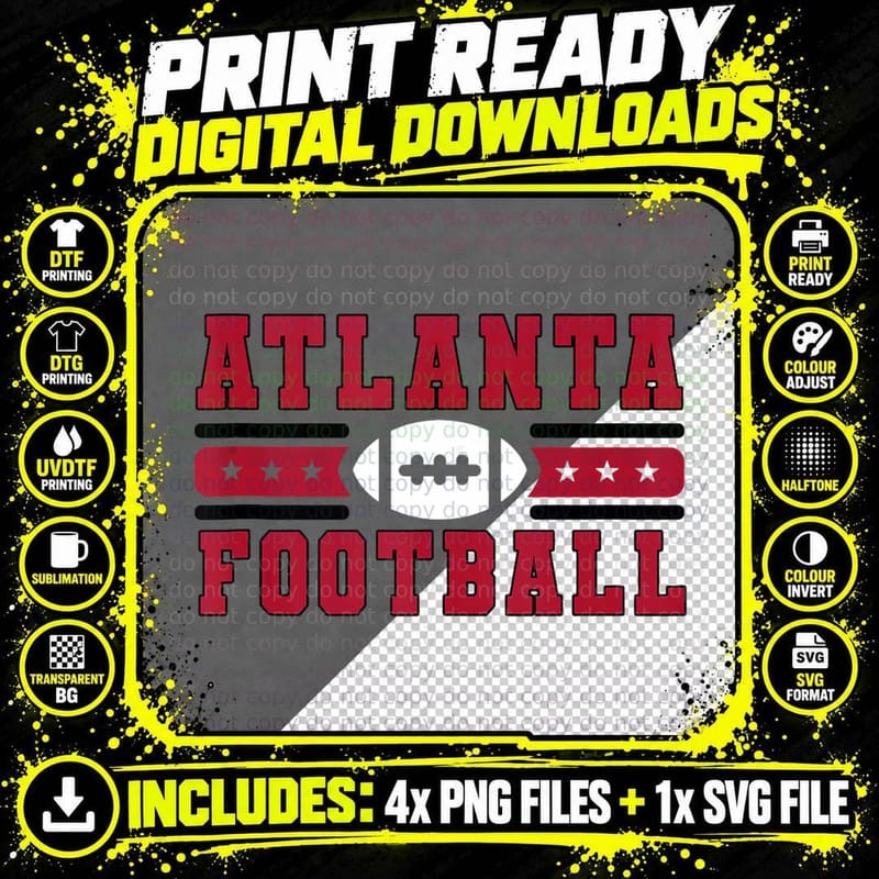 Atlanta Football Hometown Pride Sunday Fandom Gear Png SVG Digital Bundle