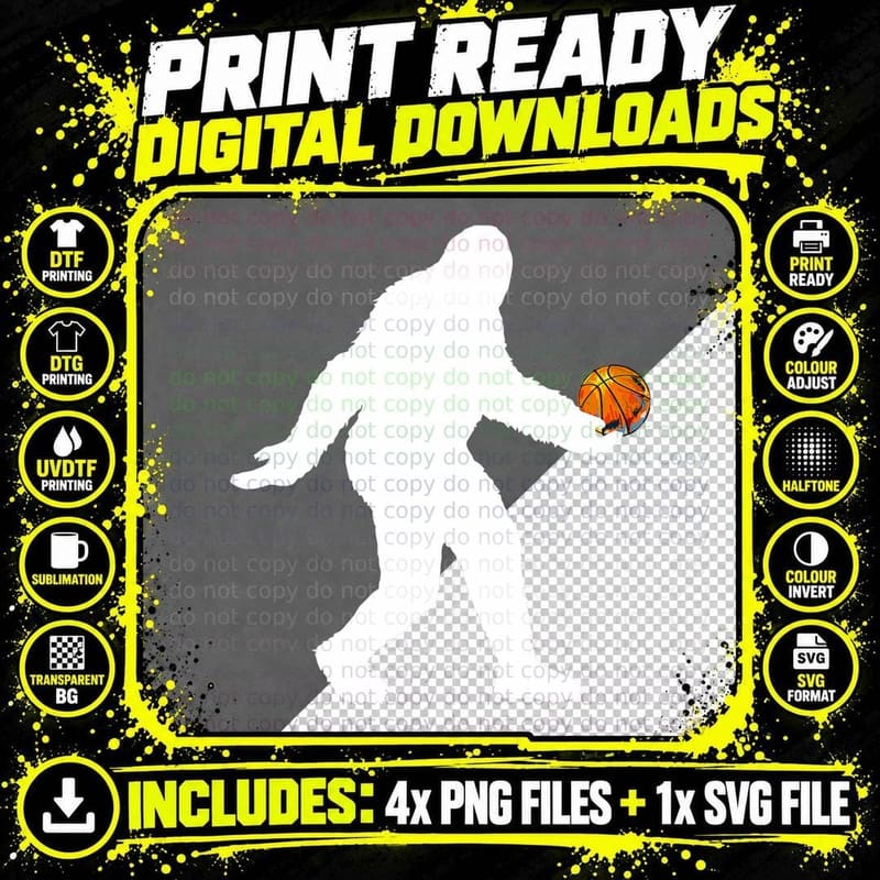Big Foot March Basketball Madness Tournament T-Shirt Png SVG Digital Bundle