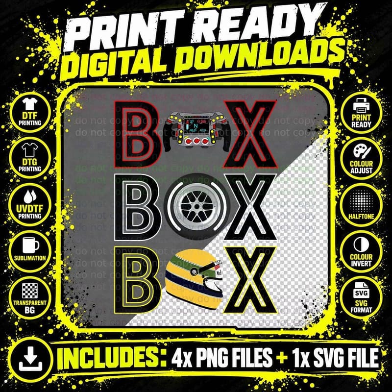 Box Formula Racing Circuits Sport T-Shirt Png SVG Digital Bundle