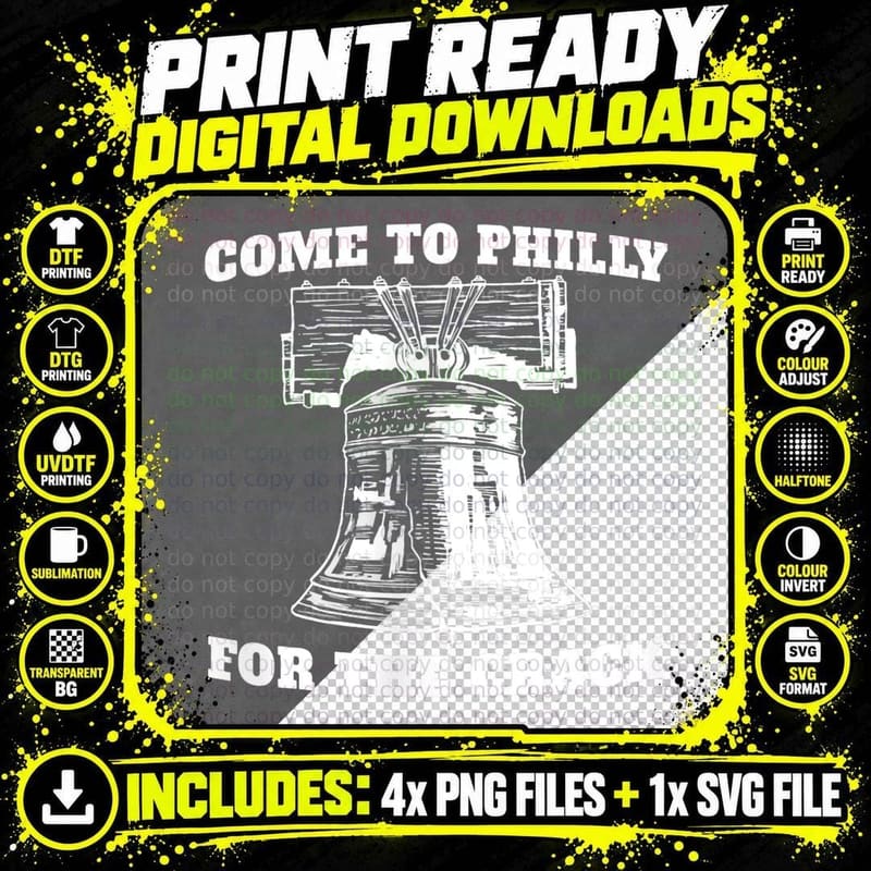 Come to Philly for the Crack, Sports Fan T-Shirt Png SVG Digital Bundle