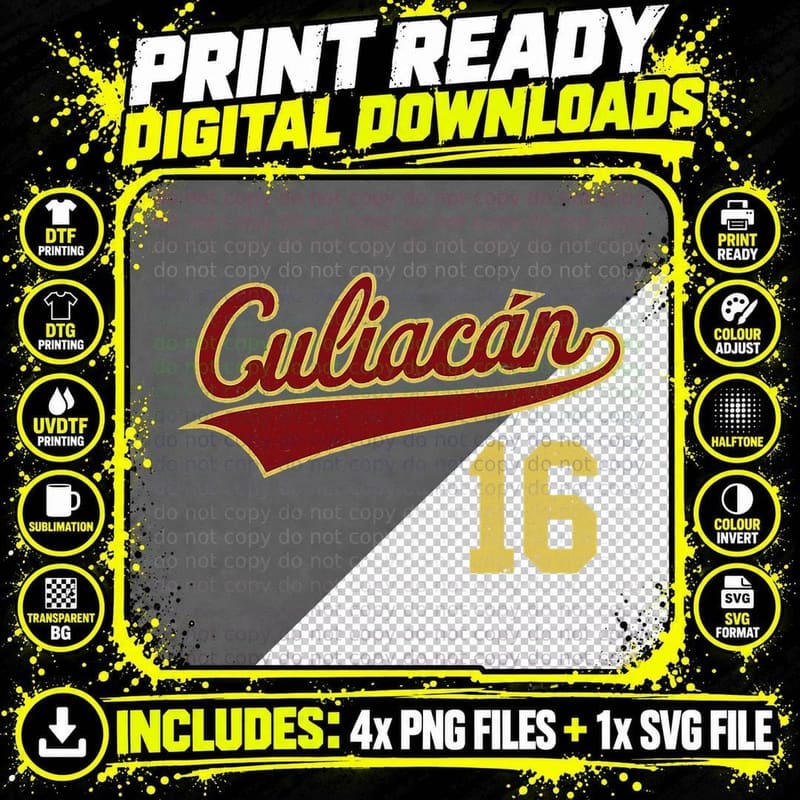 Culiacan Jersey in Baseball Style for Mexican Fans Png SVG Digital Bundle