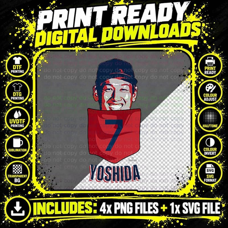 Masataka Yoshida Boston Baseball Pocket MLBPA Png SVG Digital Bundle