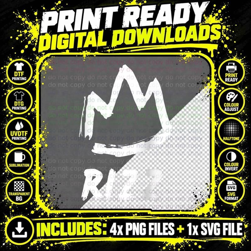 Rizz Meme, Sports Fan T-Shirt Png SVG Digital Bundle