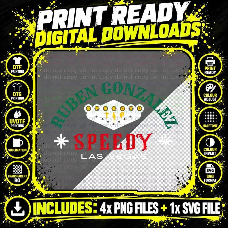 Ruben Speedy Gonzalez, Las Vegas Boxing, Fighter T-Shirt Png SVG Digital Bundle