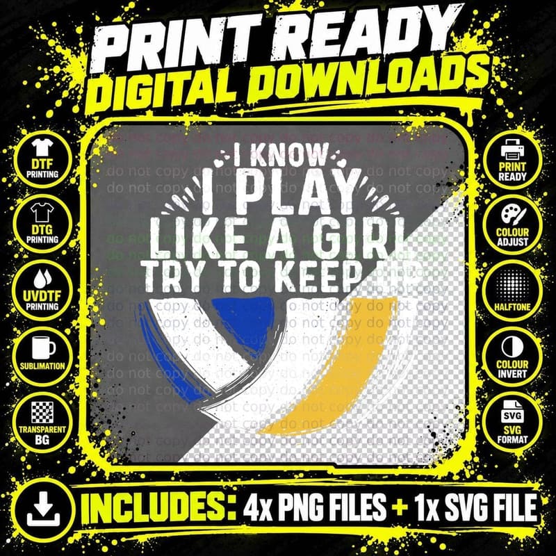 Cool Volleyball for Women Girls Youth Volleyball Team Png SVG Digital Bundle