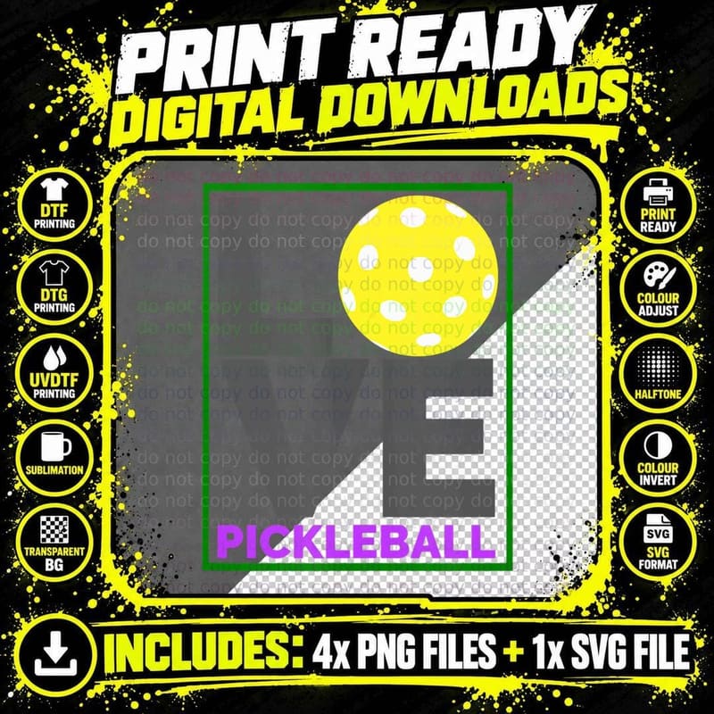 I Love Pickleball ...Do You V2, Pickleball Sport Player Png SVG Digital Bundle