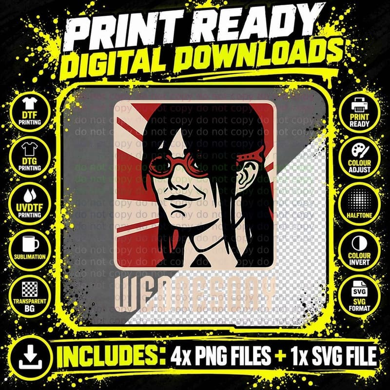 It's Wednesday My Dudes, Wear Your Swimming Goggles Png SVG Digital Bundle