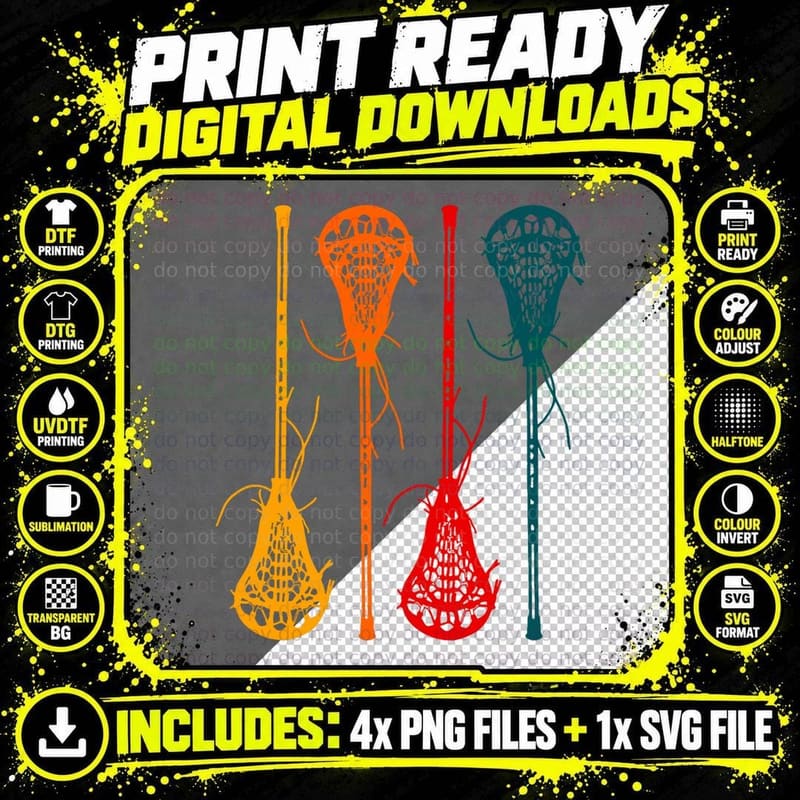 Lacrosse Apparel - Lacrosse T-Shirt Png SVG Digital Bundle