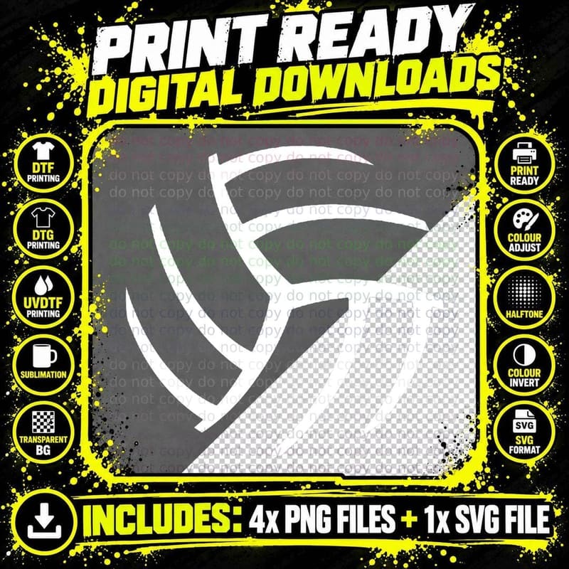 Plain Volleyball Seams Sports Volleyball Fan T-Shirt Png SVG Digital Bundle