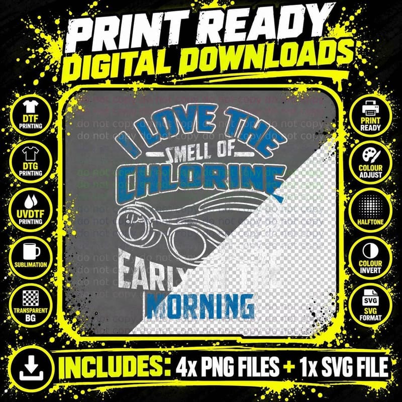 Swimming Gift for Youth Adult at Sea Lake Swimmers Png SVG Digital Bundle