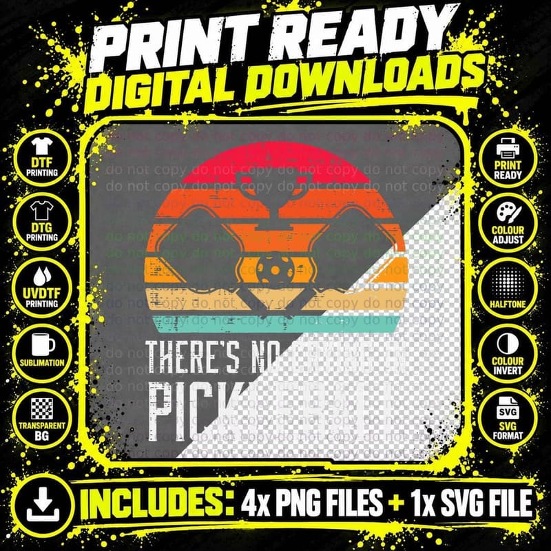 There's No Crying in Pickleball Pickle Ball Men Women Png SVG Digital Bundle