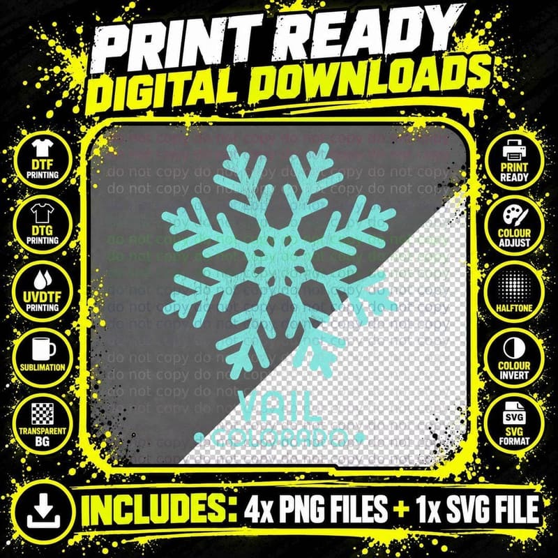 Vail Colorado Hoodie Skiing T-Shirt Png SVG Digital Bundle