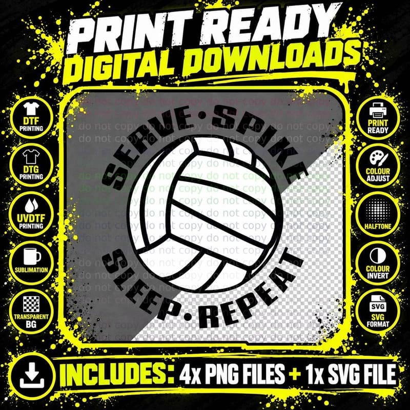 Volleyball Player, Volleyball Lover Png SVG Digital Bundle