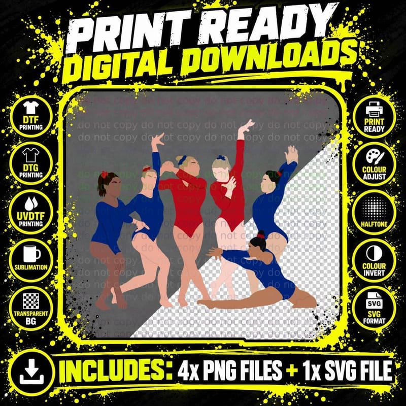 2021 Gymnastics Team T-Shirt Png SVG Digital Bundle