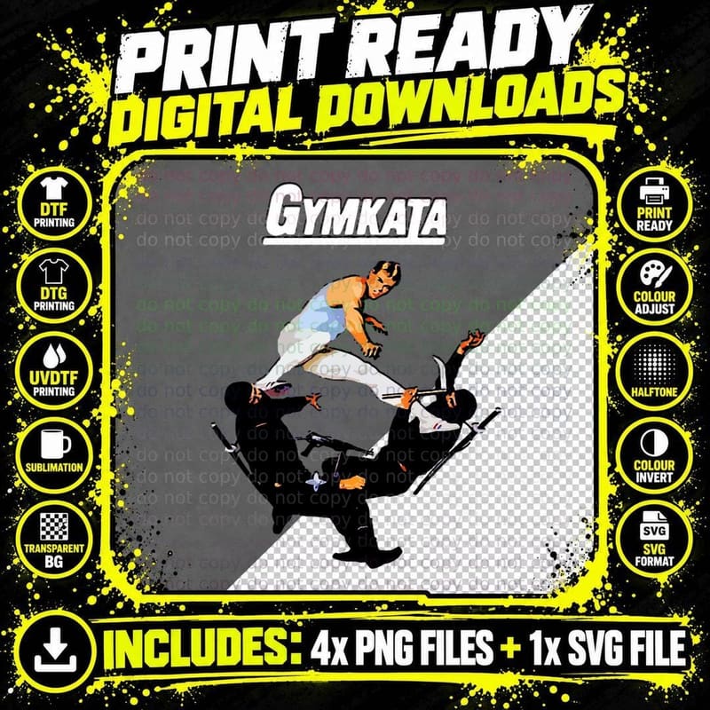 The Skill of Gymnastics, the Kill of Karate. T-Shirt Png SVG Digital Bundle
