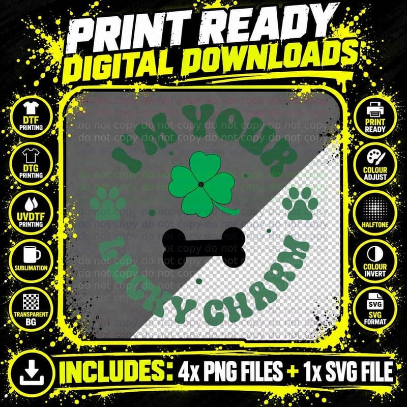 I'm Your Lucky Charm St Patricks Day T-Shirt Png SVG Digital Bundle