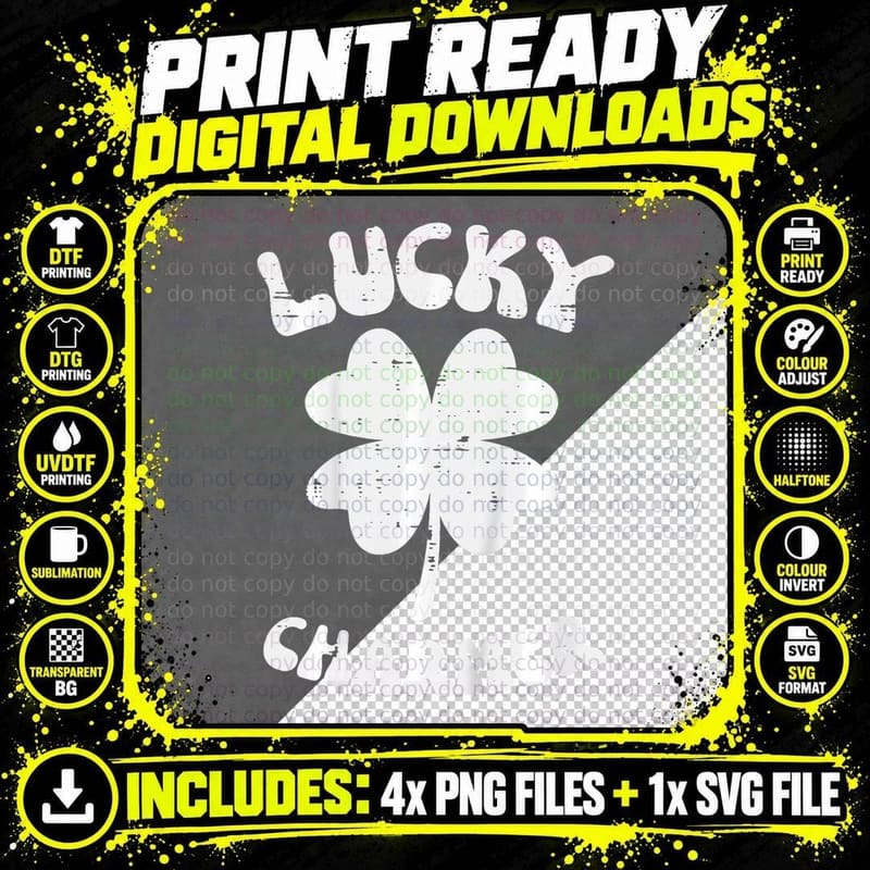Kids St Patricks Day Lucky Charmer Shamrock Saint Boys Png SVG Digital Bundle
