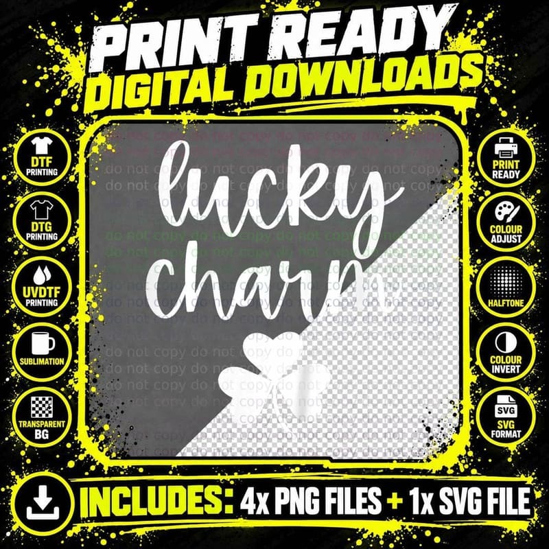 Kids Toddler Boy St Patricks Day Irish Shamrock Lucky Png SVG Digital Bundle