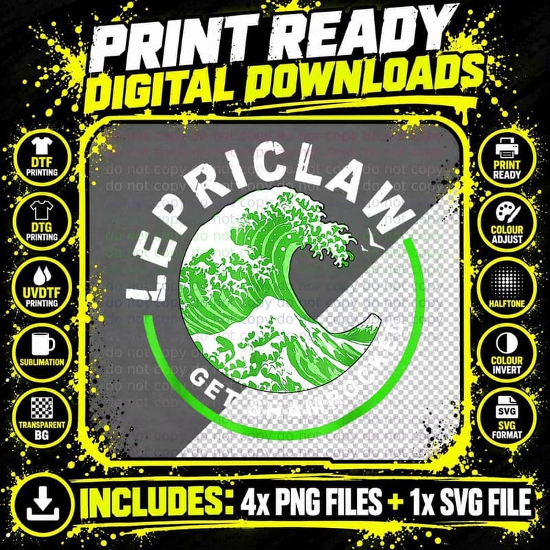 Lepriclaw Get Shamrocked Drinking St Patricks Day Gifts Png SVG Digital Bundle